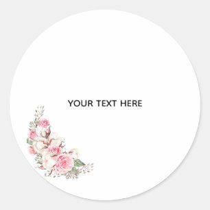 Sticker Rond Créez Votre Propre Floral