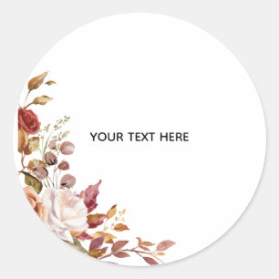 Sticker Rond Créez Votre Propre Floral