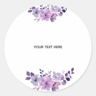 Sticker Rond Créez Votre Propre Floral