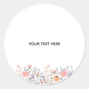 Sticker Rond Créez Votre Propre Floral