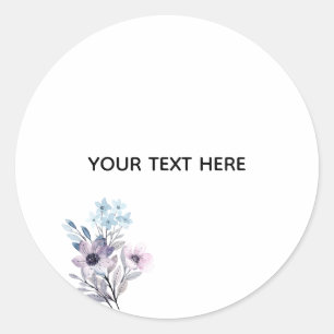 Sticker Rond Créez Votre Propre Floral