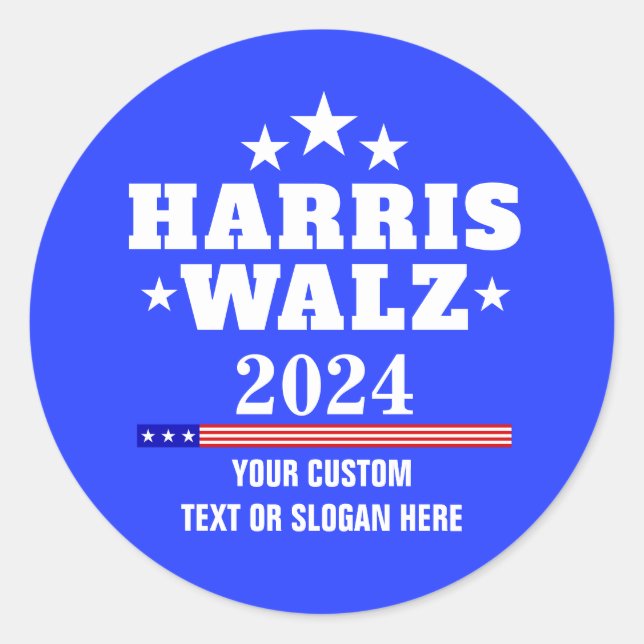 Sticker Rond Créez votre propre Harris Walz 2024 (Devant)