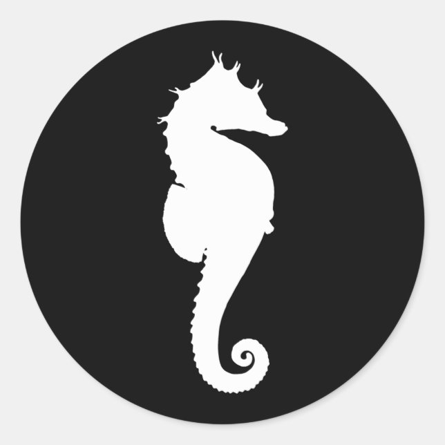 Sticker Rond Créez Votre Propre Hippocampe (Devant)