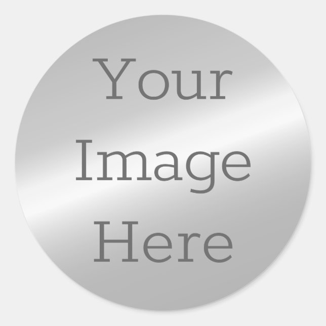 Sticker Rond Créez votre propre huile d'argent métallique Faux  (Devant)