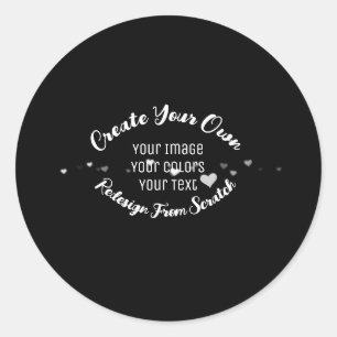 Sticker Rond Créez Votre Propre Image Personnalisée