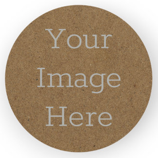 Sticker Rond Créez Votre Propre Impression Sur Papier Kraft Bru