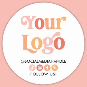 Sticker Rond Créez votre propre logo personnalisé Business Soci