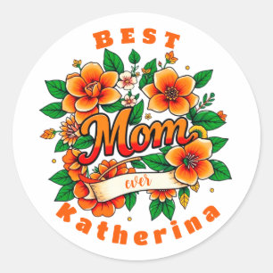 Sticker Rond Créez votre propre Meilleure Maman
