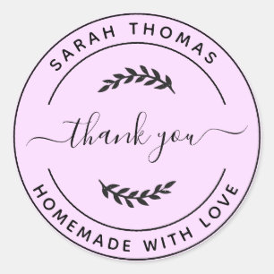 Sticker Rond Créez votre propre Merci maison avec amour