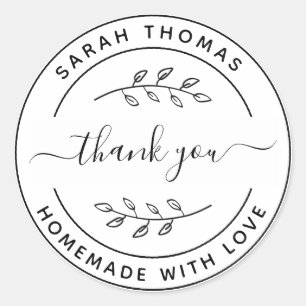 Sticker Rond Créez votre propre Merci maison avec amour