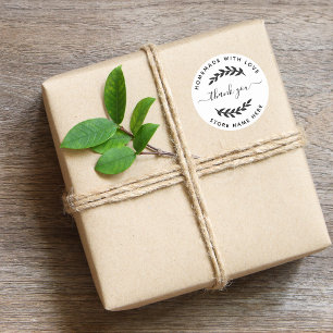 Sticker Rond Créez votre propre Merci maison avec amour