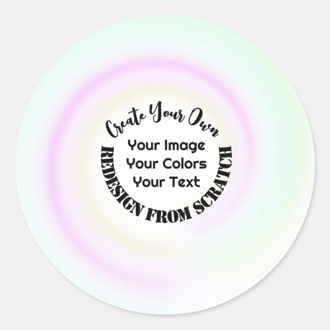Sticker Rond Créez Votre Propre Modèle Sur Mesure (Devant)