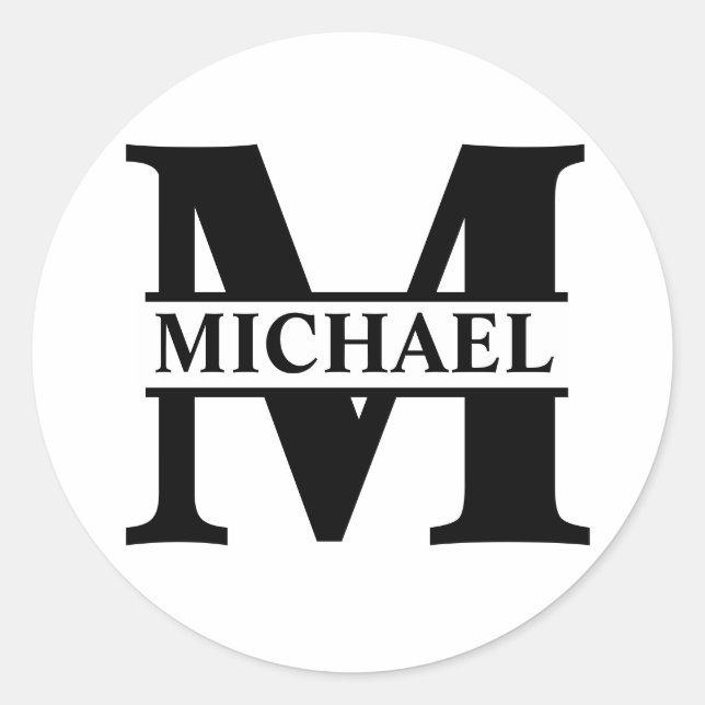 Sticker Rond Créez votre propre monogramme (Devant)