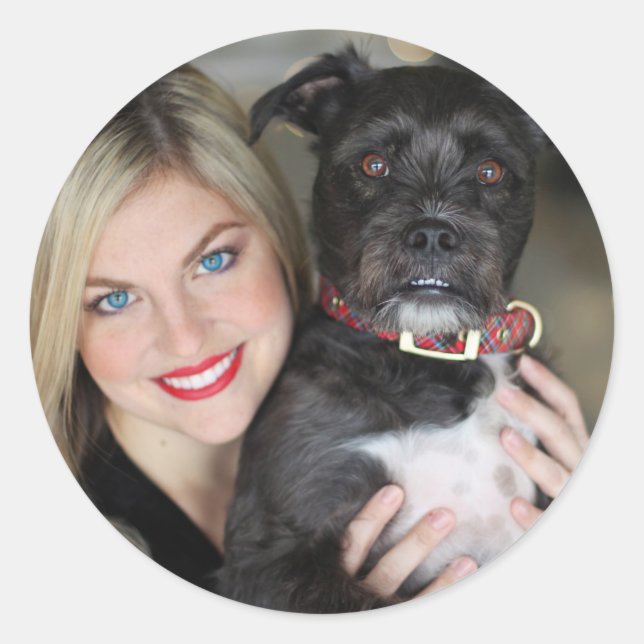 Sticker Rond Créez votre propre photo (Devant)