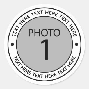 Sticker Rond Créez votre propre PHOTO personnalisée 1