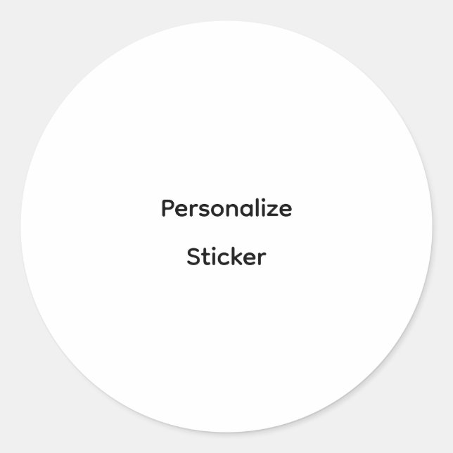 Sticker Rond Créez Votre Propre Promotion de Marque Simple  (Devant)