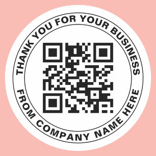 Sticker Rond Créez votre propre QR Code et texte