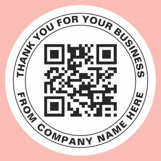 Sticker Rond Créez votre propre QR Code et texte