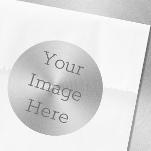 Sticker Rond Créez votre propre radial métallique brossé