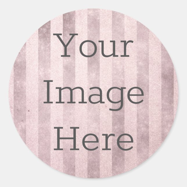 Sticker Rond Créez Votre Propre Rayure Usée Rose Gold + Rose Bl (Devant)