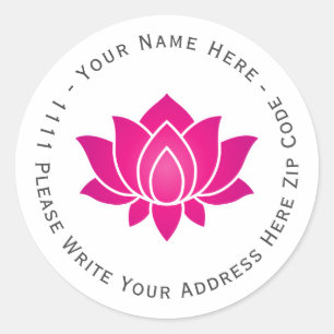 Sticker Rond Créez votre propre symbole de fleurs de lotus en 