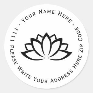 Sticker Rond Créez votre propre symbole de fleurs de lotus en f