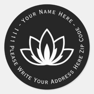 Sticker Rond Créez votre propre symbole de fleurs de lotus en f