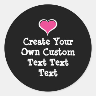 Sticker Rond Créez votre propre texte personnalisé