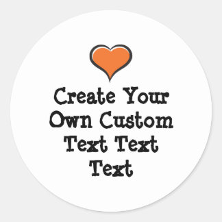 Sticker Rond Créez votre propre texte personnalisé sur fond bla
