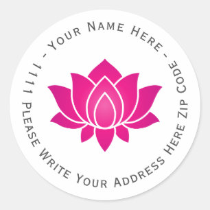 Sticker Rond Créez vous-même le symbole Fleur de Lotus Blooming