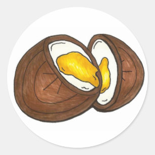Sticker Rond Crème de chocolat Oeuf de Pâques Candy Oeufs Choco