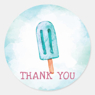 Sticker Rond Crème de glace Anniversaire Merci