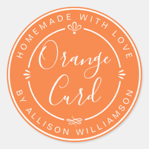 Sticker Rond Crème d'orange personnalisée faite maison avec amo