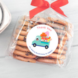 Sticker Rond Crème glacée Vous hurlez Anniversaire