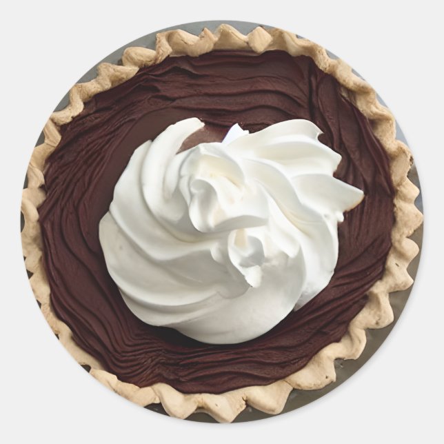 Sticker Rond Crème Whiam Chocolate Pudding Pie Alimentation (Devant)