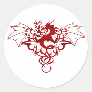 Sticker Rond Crest dragon