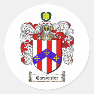 STICKER ROND CREST FAMILIAL CARPENTER - CARPENTER COAT D'ARMES