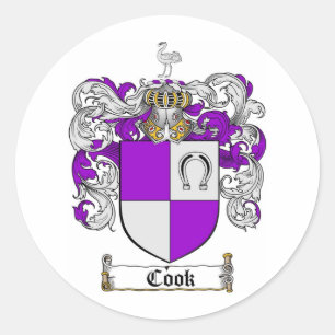 STICKER ROND CREST FAMILIAL CUISINE - COOK COAT OF ARMS