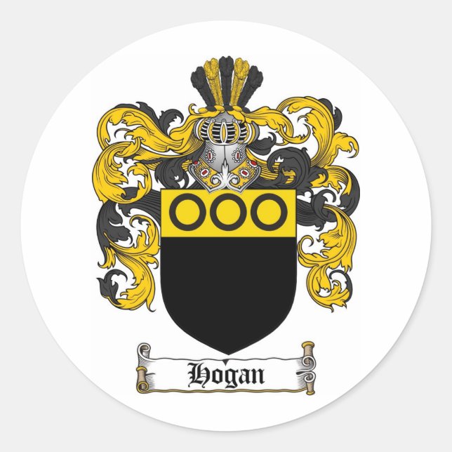 STICKER ROND CREST FAMILIAL HOGAN - MANTEAU D'ARMES HOGAN (Devant)