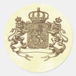 Sticker Rond Crest Royal