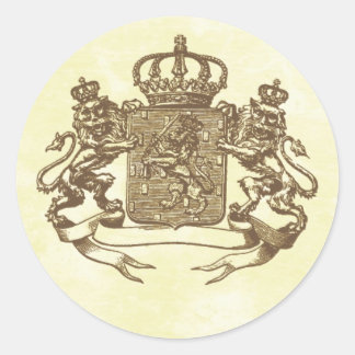 Sticker Rond Crest Royal