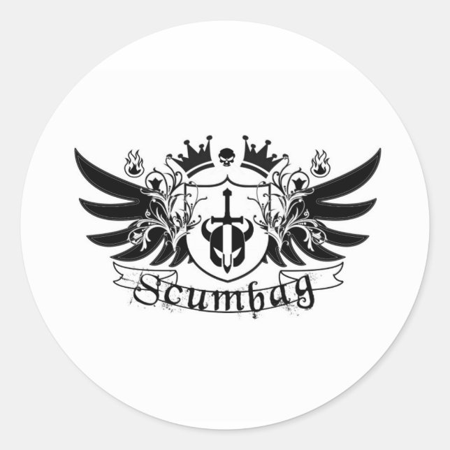 Sticker Rond Crest Scumbag (Devant)
