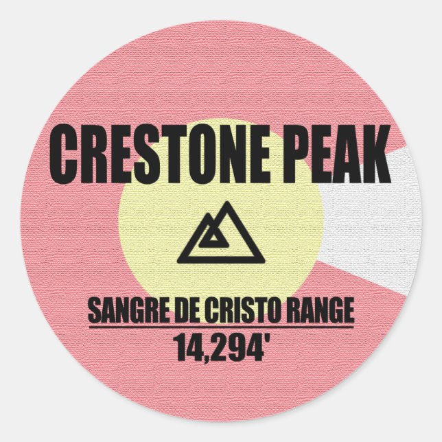 Sticker Rond Crestone Peak (Devant)