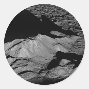 Sticker Rond Crête de central de cratère de Tycho de la lune de