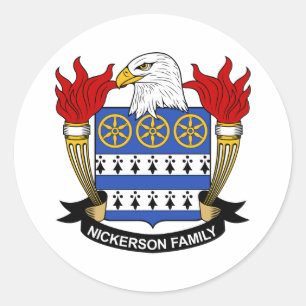 Sticker Rond Crête de famille de Nickerson