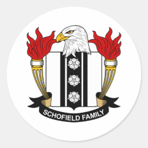 Sticker Rond Crête de famille de Schofield