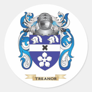 Sticker Rond Crête de famille de Treanor (manteau des bras)