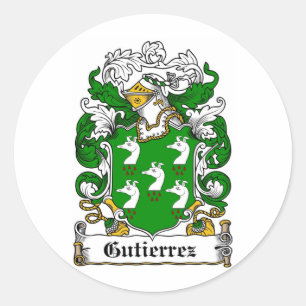STICKER ROND CRÊTE DE FAMILLE GUTIERREZ - MANTEAU D'ARMES GUTIE