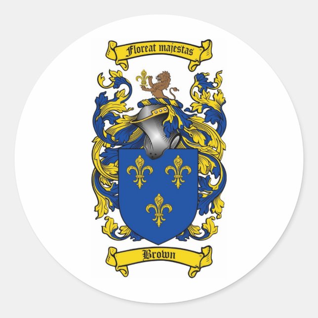 Sticker Rond CRÊTE FAMILIALE Brown - BRAS BROWN (Devant)