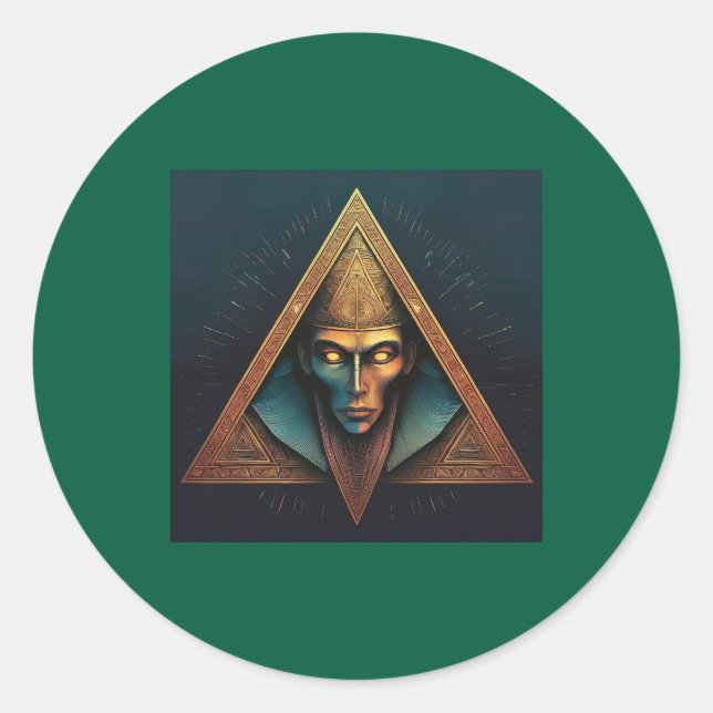 Sticker Rond Crête murale Illuminati (Devant)